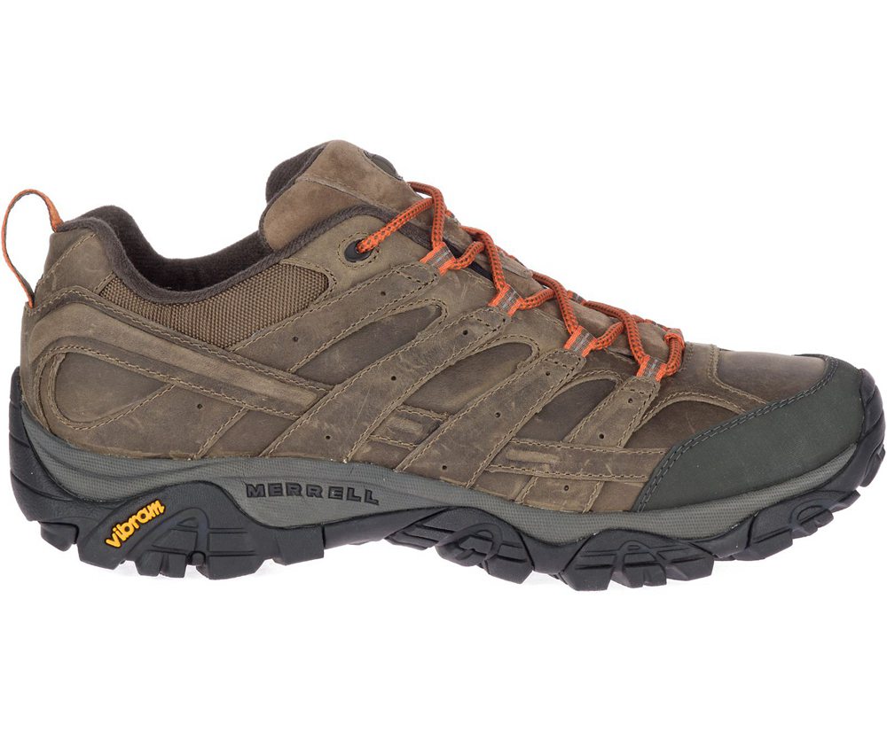 Buty Trekkingowe Merrell Męskie Brązowe - Moab 2 Prime Wide Width - 943781-MER